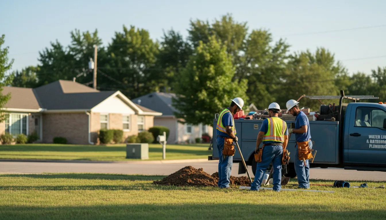 Residential water line and bathroom plumbing service in Clyde, MO